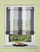 Bändchenrollo mit Längsstreifen anthrazit BxH 45/60/80/100cm x130cm